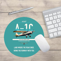 Thumbnail for Aviat Husky A-1C-180 design on turquoise round mouse pad