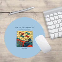 Thumbnail for VINTAGE G4444 - The Four Fours Flight - Designed Mouse Pads design on lightblue round