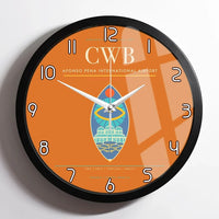 Thumbnail for Afonso Pena International Airport (CWB) design on orange framed wall clock