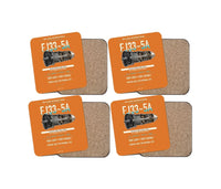 Thumbnail for FJ33-5A design on orange 4 pieces set coaster