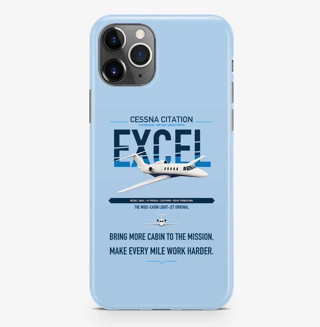 Cessna Citation Excel design on light blue magsafe iphone case, for iPhone Pro Max