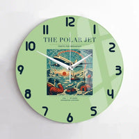 Thumbnail for VINTAGE G4119 - The Polar Jet - Designed Wall Clocks design on lightgreen no-frame