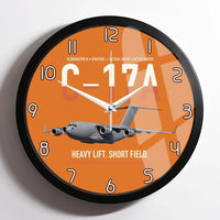 Thumbnail for C-17A Globemaster III design on orange framed wall clock