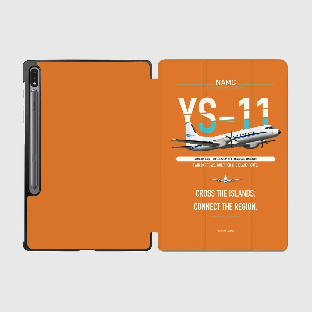NAMC YS-11A design on orange samsung tablet tablet case
