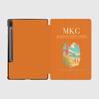 Thumbnail for Muskegon County Airport (MKG) design on orange samsung tablet tablet case