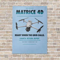 Thumbnail for DJI Matrice 4D vertical canvas print - no frame - light blue background