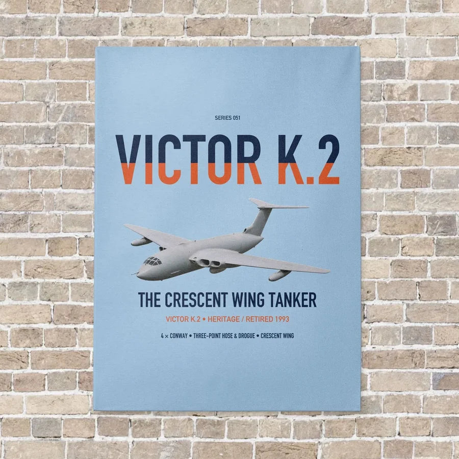 Handley Page Victor K.2 vertical canvas print - no frame - light blue background