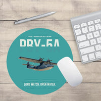 Thumbnail for PBY-5A Catalina design on turquoise round mouse pad