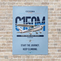 Thumbnail for Cessna 150M vertical canvas print - no frame - light blue background