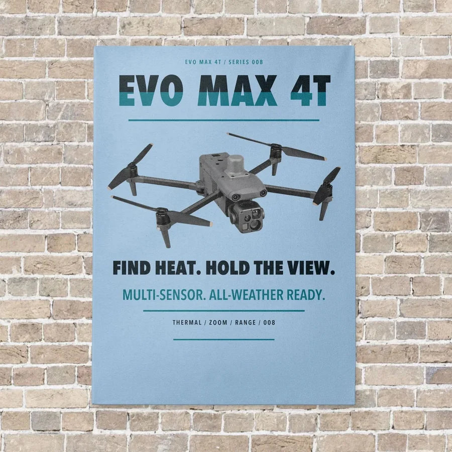 Autel EVO Max 4T vertical canvas print - no frame - light blue background