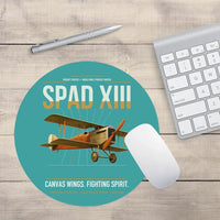 Thumbnail for SPAD XIII design on turquoise round mouse pad