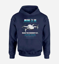 Thumbnail for DJI Mini 2 SE design on navy blue hoodie single side