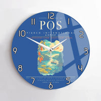 Thumbnail for Piarco International Airport POS Wall-Clock No-Frame - Blue