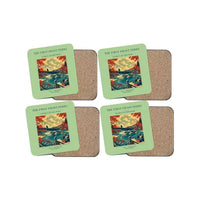 Thumbnail for The First Frost Ferry - Designed Coasters design on light green 4-pieces-set