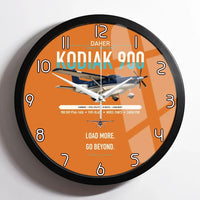 Thumbnail for Daher Kodiak 900 design on orange framed wall clock