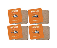 Thumbnail for MD Helicopters MD 530F design on orange 4 pieces set coaster