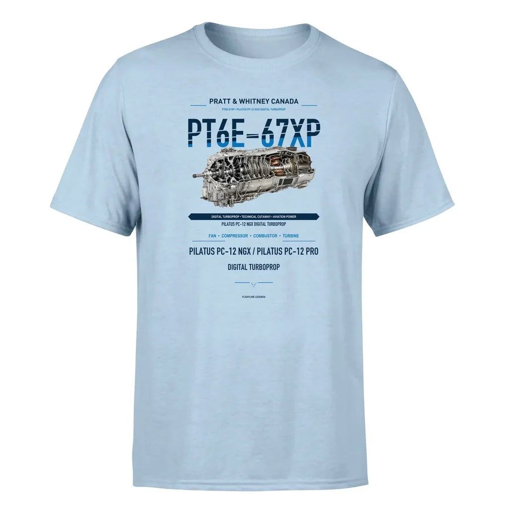PT6E-67XP design on light blue single side