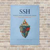 Thumbnail for Sharm El Sheikh International Airport SSH vertical canvas print - no frame - light blue background