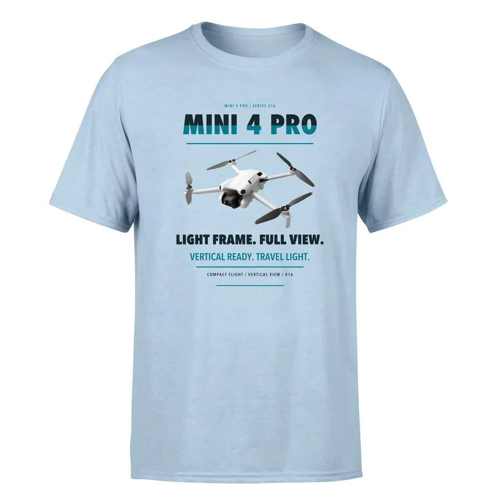 DJI Mini 4 Pro design on light blue single side