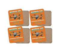 Thumbnail for DJI Matrice 30T design on orange 4 pieces set coaster