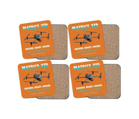 Thumbnail for DJI Matrice 3TD design on orange 4 pieces set coaster