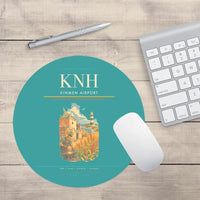 Thumbnail for Kinmen Airport (KNH) design on turquoise round mouse pad