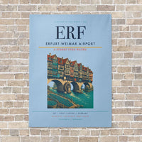Thumbnail for Erfurt-Weimar Airport ERF vertical canvas print - no frame - light blue background