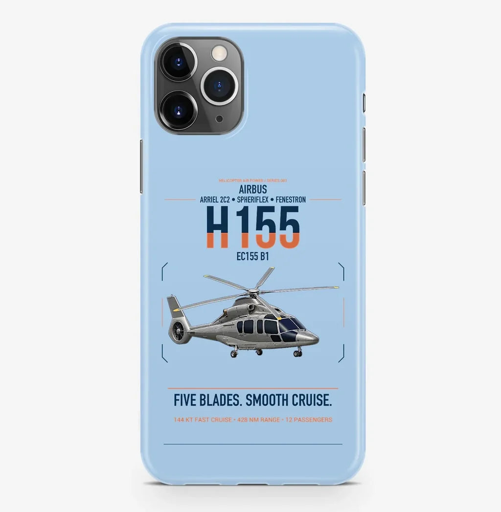 Airbus H155 EC155 B1 design on light blue magsafe iphone case, for iPhone Pro Max