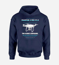 Thumbnail for DJI Phantom 4 Pro V2.0 design on navy blue hoodie single side