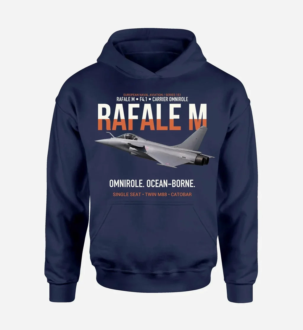 RAFALE M F4.1 design on navy blue hoodie single side