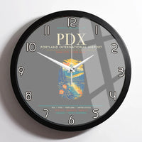 Thumbnail for Portland International Airport PDX Wall-Clock Framed - Gray