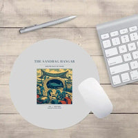 Thumbnail for VINTAGE G4505 - The Sandbag Hangar - Designed Mouse Pads design on lightgray round