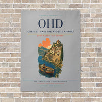 Thumbnail for Ohrid St. Paul the Apostle Airport OHD vertical canvas print - no frame - light gray background