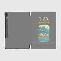 Thumbnail for Trabzon Airport (TZX) design on gray samsung tablet tablet case