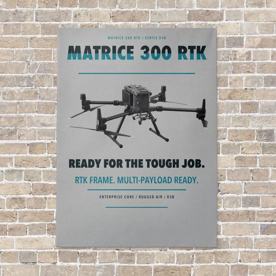 DJI Matrice 300 RTK vertical canvas print - no frame - light gray background