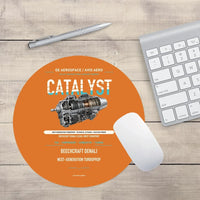 Thumbnail for CATALYST design on orange round mouse pad