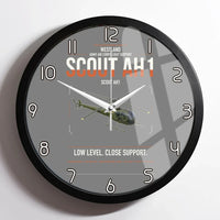 Thumbnail for Westland Scout AH1 design on gray framed wall clock