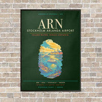 Thumbnail for Stockholm Arlanda Airport ARN - Canvas Framed - Dark Green