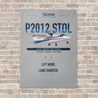 Thumbnail for Tecnam P2012 STOL vertical canvas print - no frame - light gray background