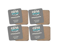 Thumbnail for Cirrus SR20 design on gray 4 pieces set coaster