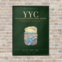 Thumbnail for YYC Calgary International Airport - Canvas Framed - Dark Green