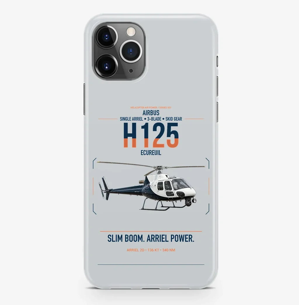 Airbus H125 design on light gray magsafe iphone case, for iPhone Pro Max
