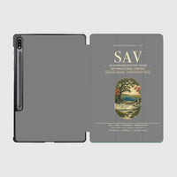 Thumbnail for Savannah-Hilton Head International Airport (SAV) design on gray samsung tablet tablet case