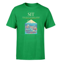 Thumbnail for Sitka Rocky Gutierrez Airport (SIT) T-Shirt single-side front print in Green | sitka-rocky-gutierrez-airport-sit-double-side-t-shirt