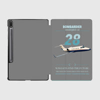 Thumbnail for Bombardier Learjet 28 design on gray samsung tablet tablet case