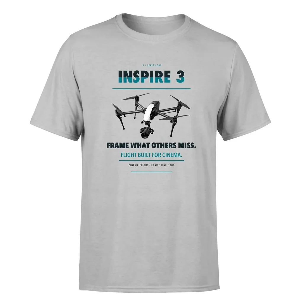 DJI Inspire 3 design on light gray single side