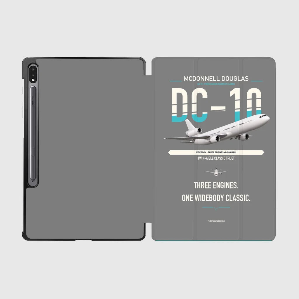 McDonnell Douglas DC-10 design on gray samsung tablet tablet case