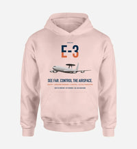 Thumbnail for E-3 Sentry AWACS design on pink double-side hoodie, single-side print
