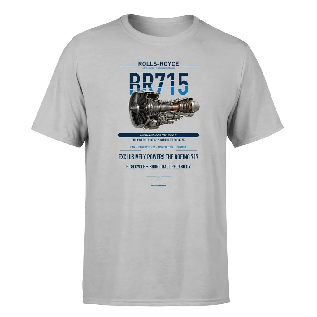 BR715 design on light gray single side