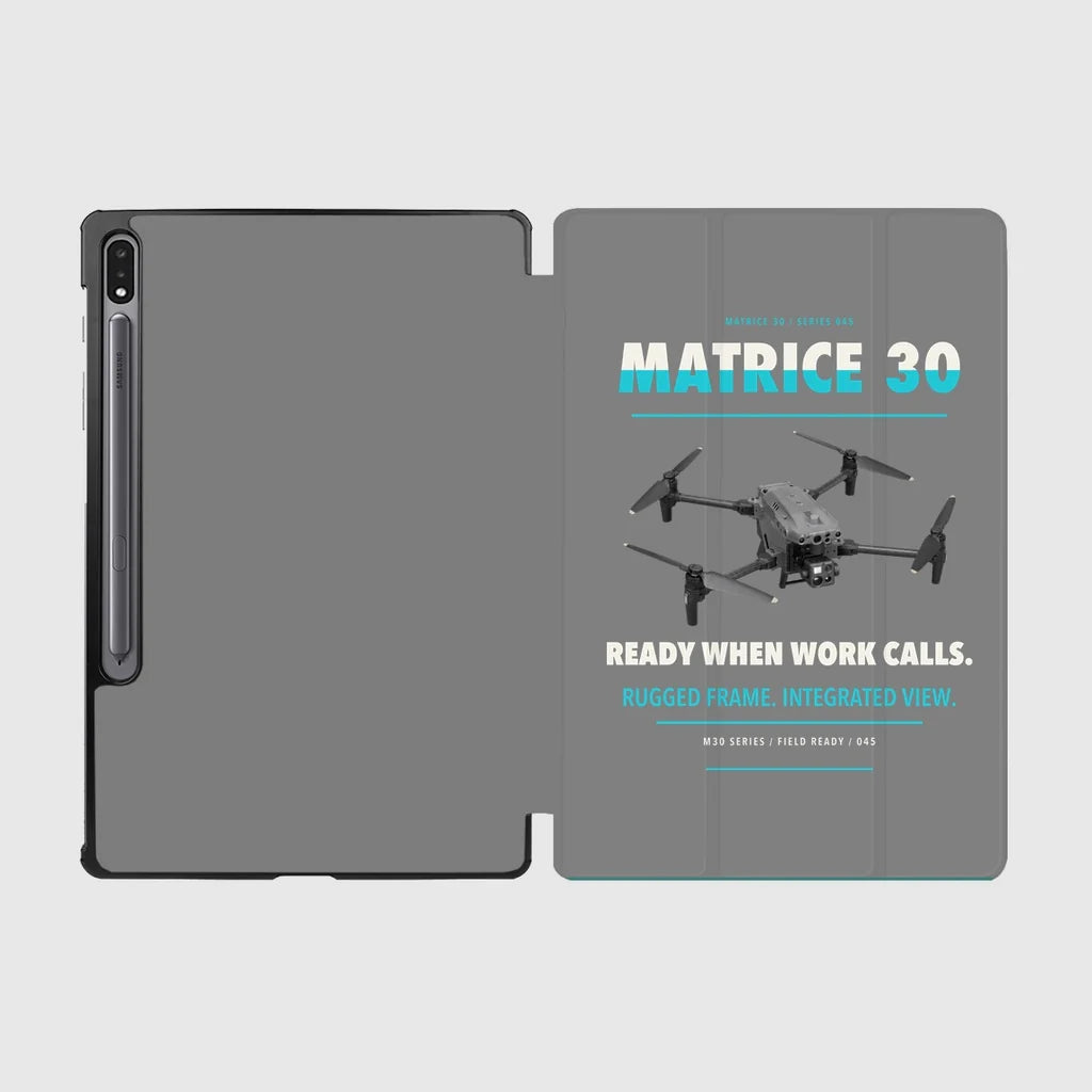 DJI Matrice 30 design on gray samsung tablet tablet case